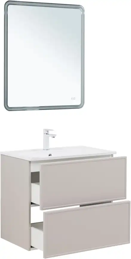 Тумба под раковину Aquanet Арт 75 бежевый, 343967 фото 6