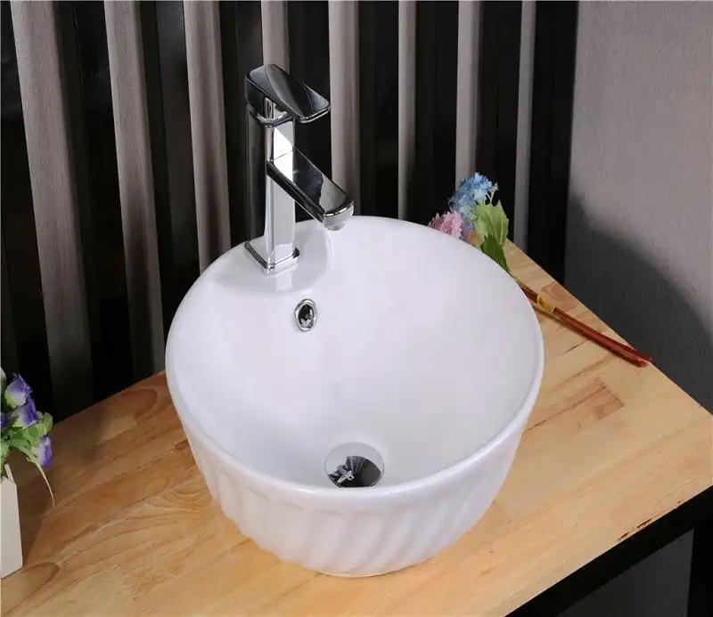 Раковина накладная CeramaLux 405х405х160 9074, цвет Белый фото 4