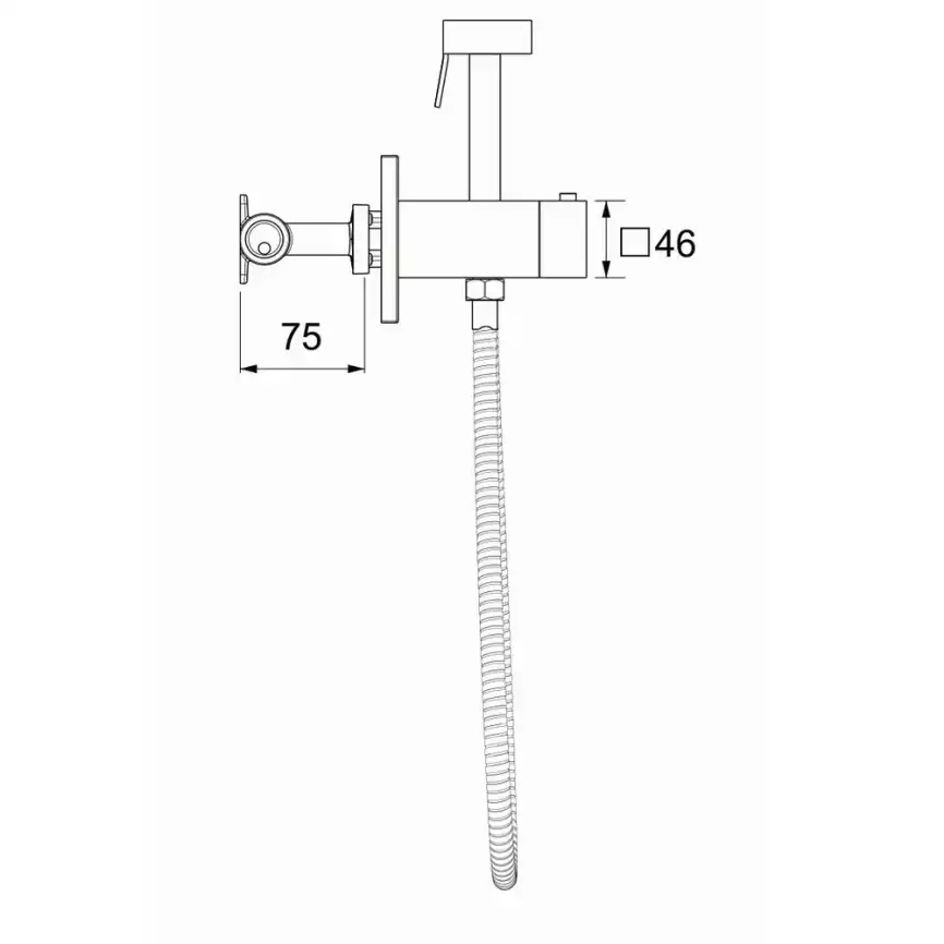 Гигиенический душ со смесителем Gappo G7207-40 термостатический, встраиваемый, Хром фото 11