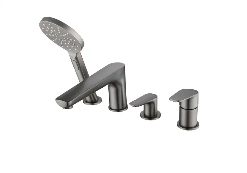 Смеситель на борт ванны Aquatek Бетта AQ1148BGM, Оружейная сталь фото 5