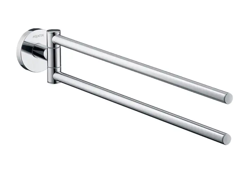 Держатель полотенец Aquatek Вега AQ4013CR двойной, Хром фото 1