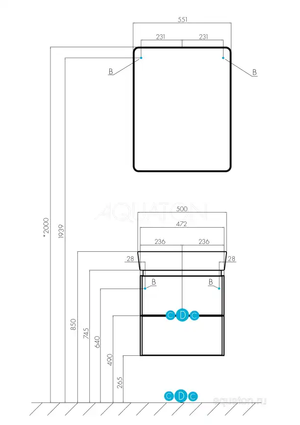 Зеркало-шкаф Aquaton Скай PRO 55 1A238402SY010  левый цвет, белый глянец фото 7