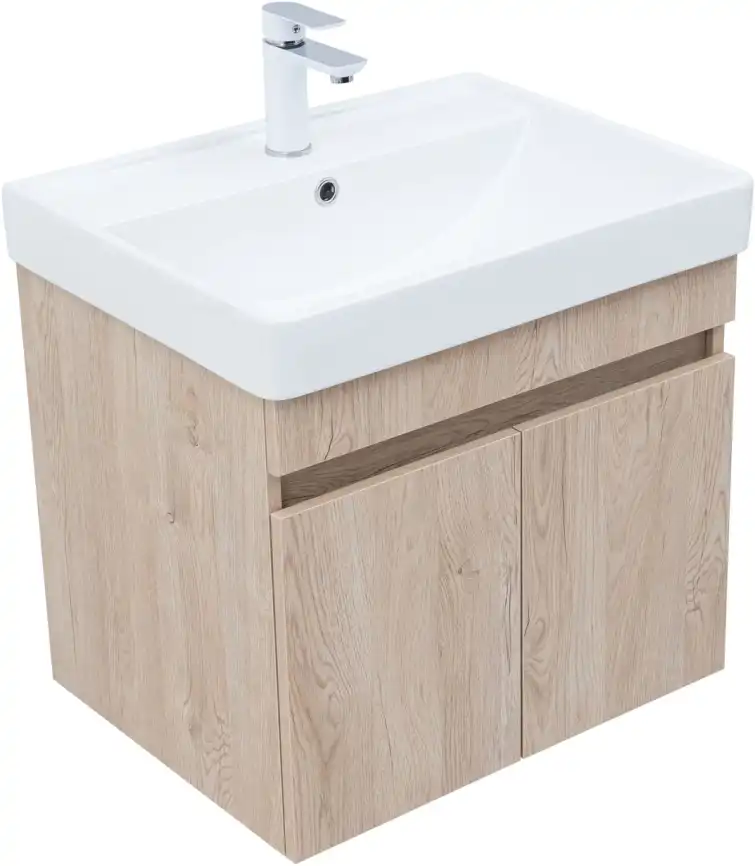 Тумба под раковину Aquanet Оптима 60 дуб светлый, 344803 фото 5