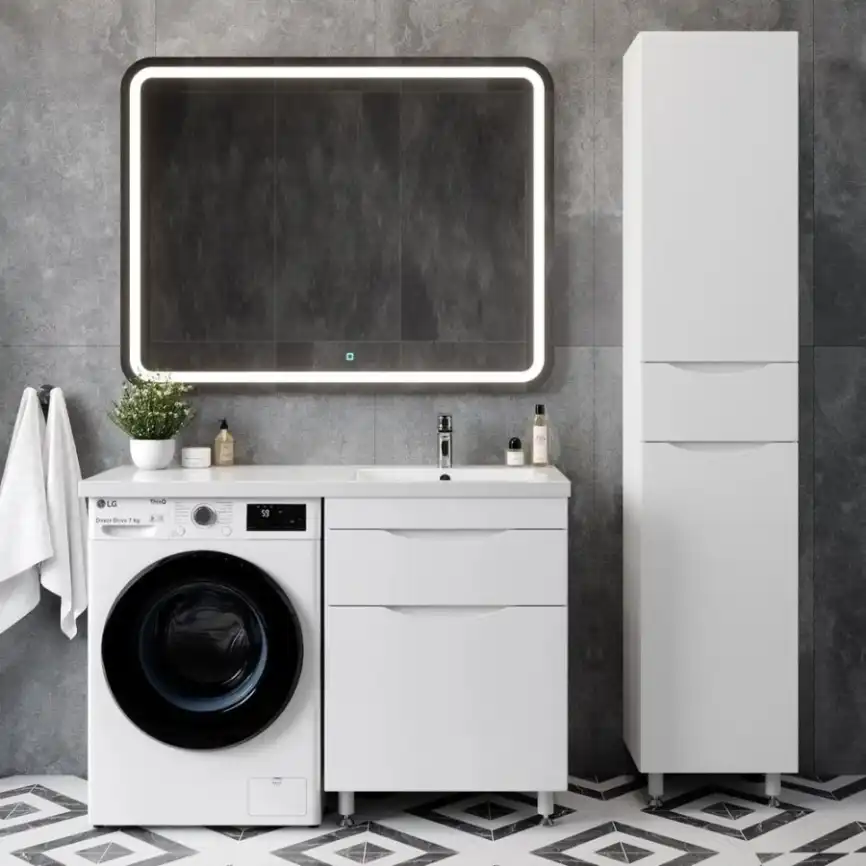 Пенал AURA ПАЛЕРМО 30-1 напольный корзина левый фото 5