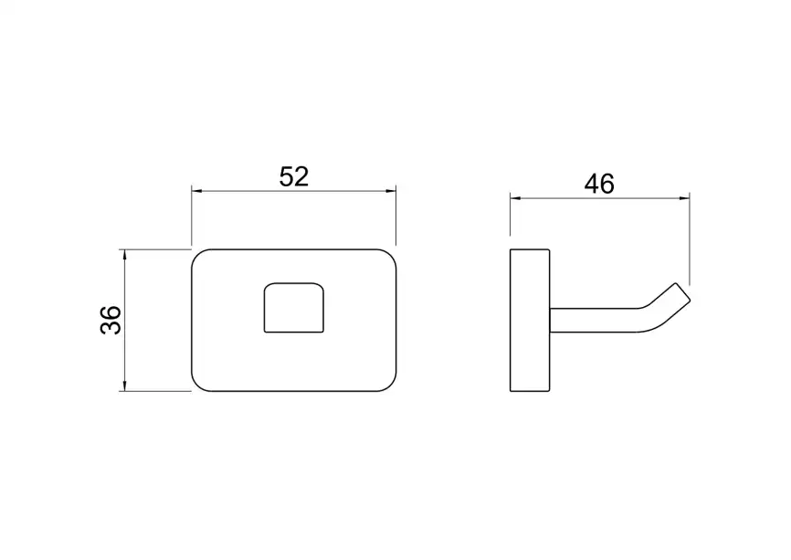 Крючок для полотенец Aquatek Либра AQ4301MB, Черный матовый фото 2