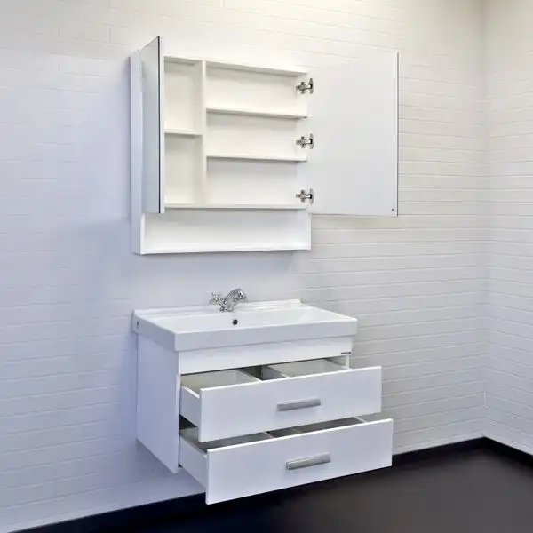 Тумба с умывальником Comforty Никосия 80П Белый, 00-00011163 фото 7