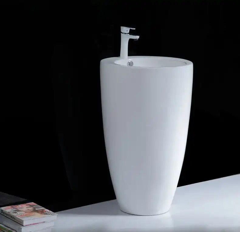 Раковина CeramaLux B133 505х505х840 Напольная цвет Белый фото 3