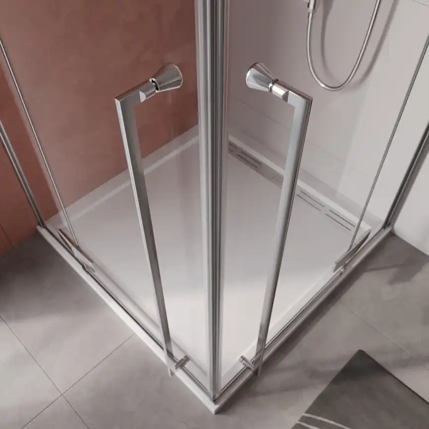 Душевой уголок Cezares LINER-AH-2-120/90-C-Cr-L стекло Прозрачное, профиль Хром фото 2