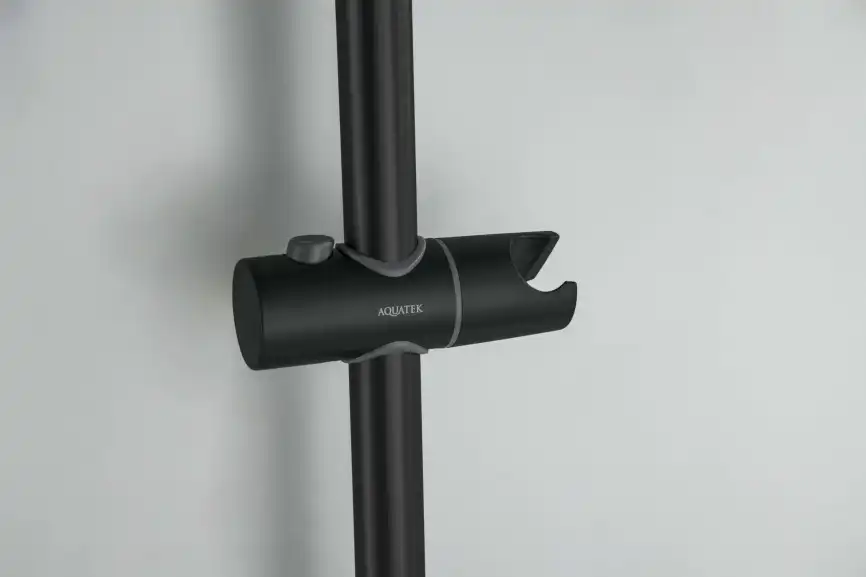 Душевой гарнитур Aquatek Лугано AQ2022MB, Черный матовый фото 12