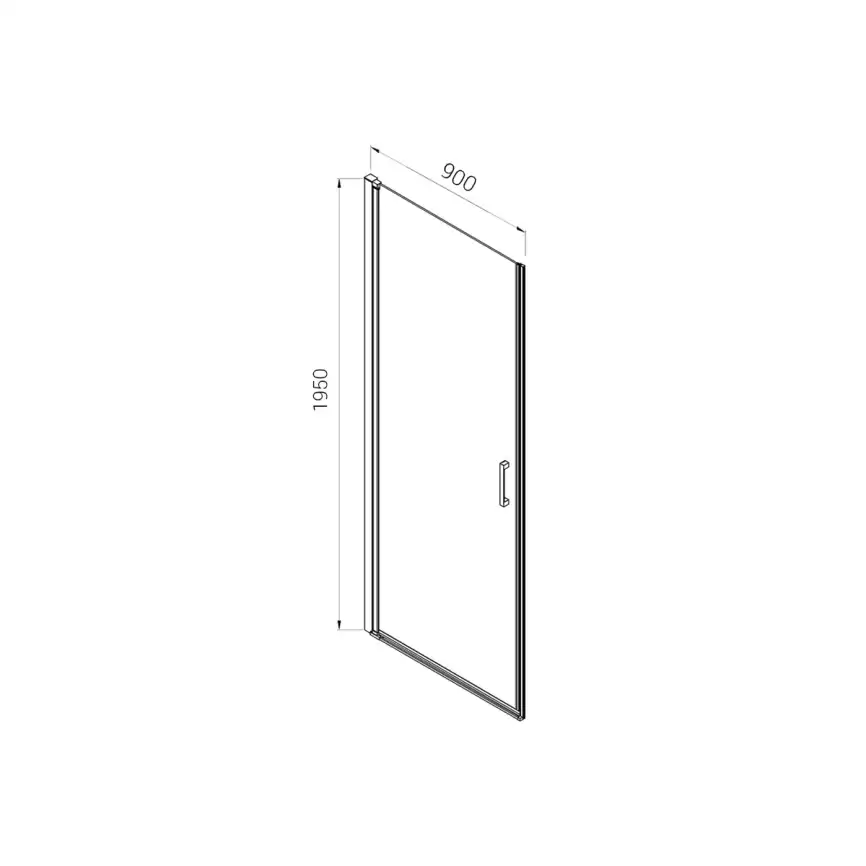 Душевая дверь Vincea Alpha 90 VDP-3AL900CLGM, распашная, профиль вороненая сталь, стекло прозрачное фото 6