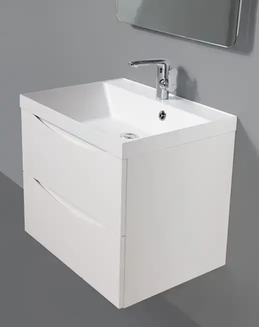 Тумба под раковину BelBagno MARINO-600-2C-SO-BL-P подвесная Bianco Lucido фото 11