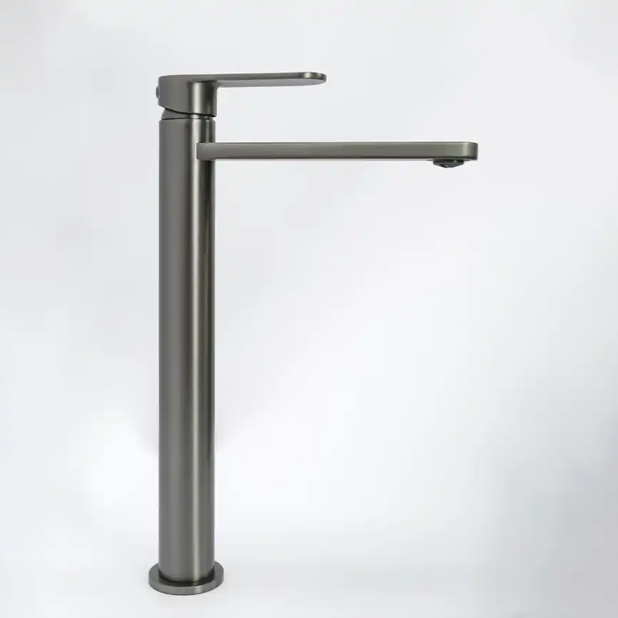 Смеситель для раковины AVS Beauty высокий, оружейная сталь, 811-551-GM фото 4