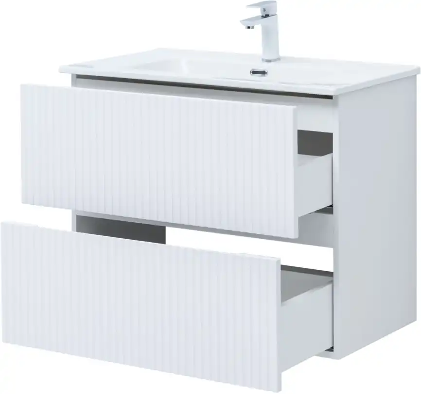 Тумба под раковину Aquanet Джейн 80 белый матовый фото 4