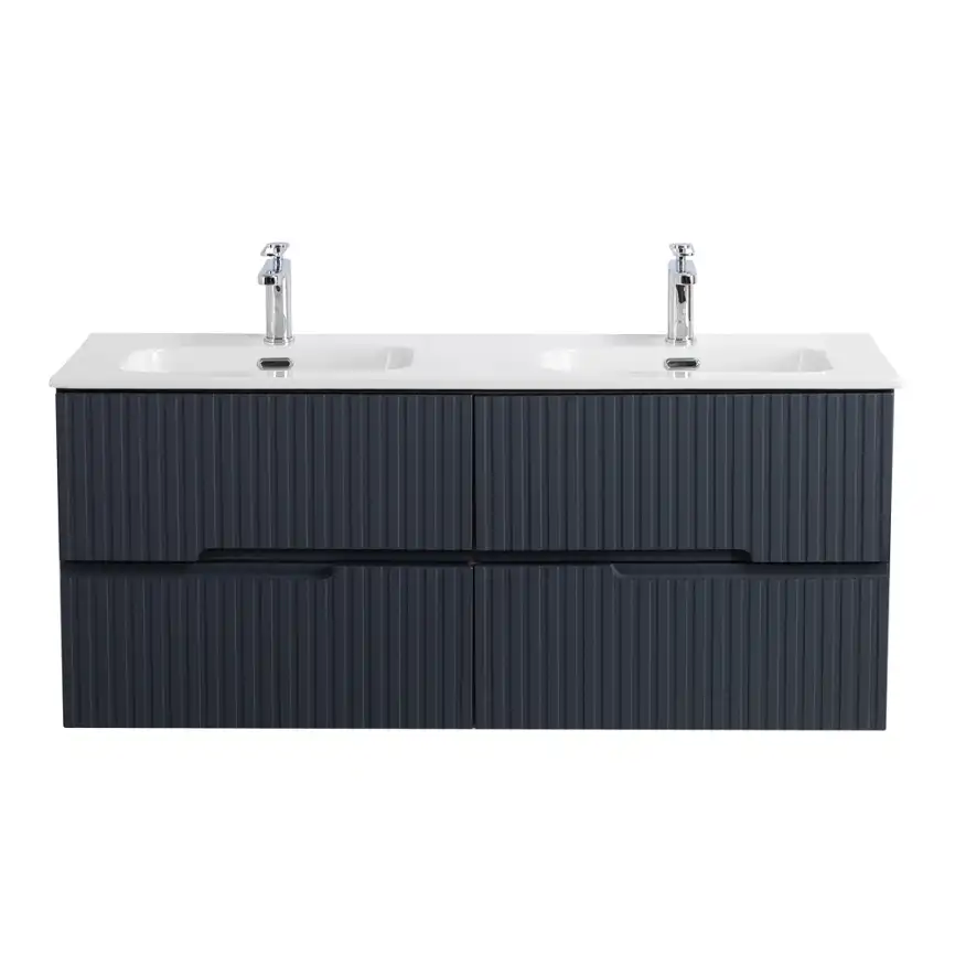 Тумба под раковину Cezares DUET-N 120 см, DUET-N-1200-4C-SO-2-GR-P подвесная, Grafito фото 1