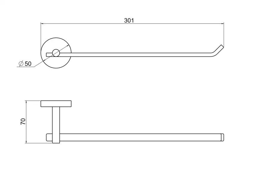 Держатель полотенец Aquatek Бетта AQ4619BGM, Оружейная сталь фото 2