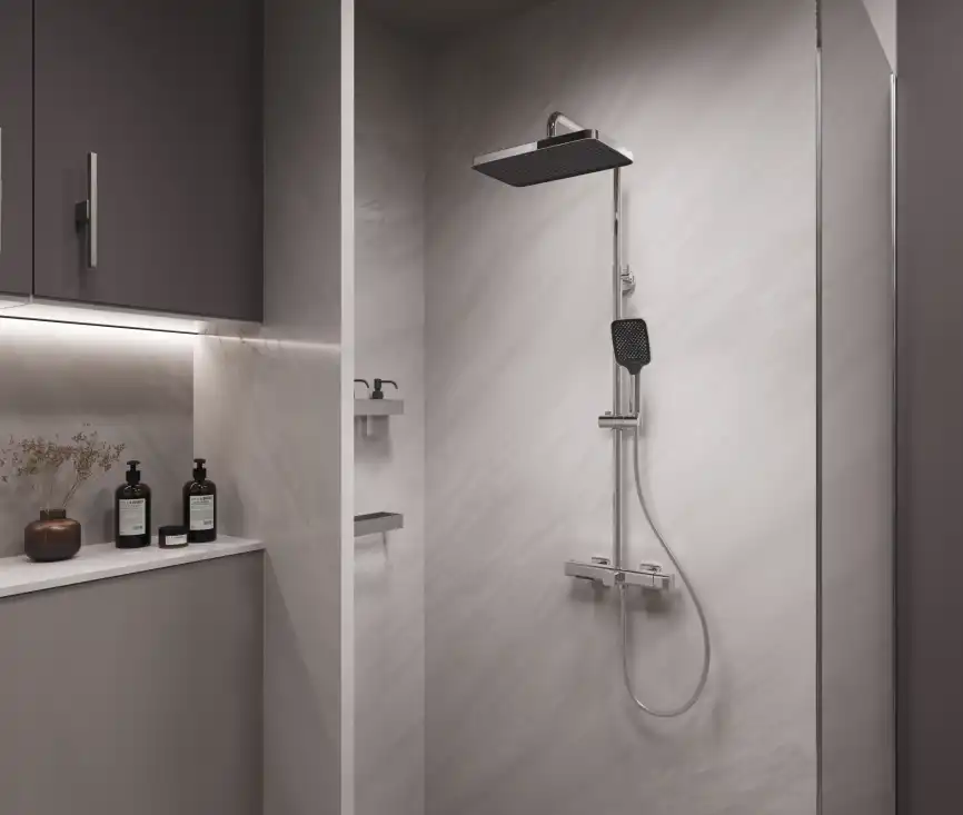 Душевая система  Vincea Core VSFS-4CO1CH VSFS-4CO1CH для ванны с изливом, хром фото 2