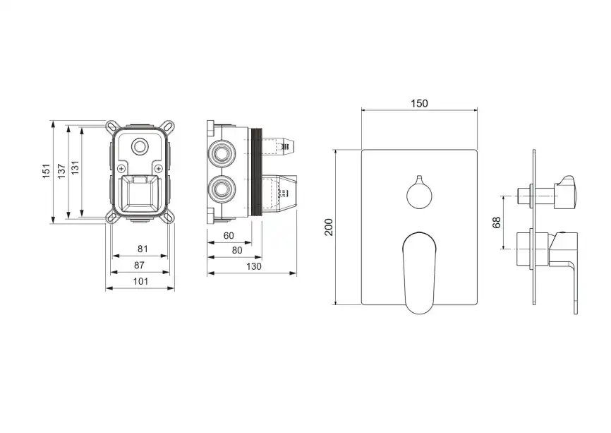 Смеситель для ванны Aquatek Оберон AQ1247BG, Золото матовое фото 2