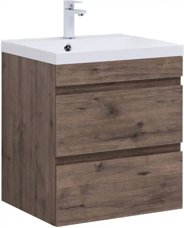 Тумба под раковину Aquanet Нота New 60 дуб веллингтон табак 334191 фото 1
