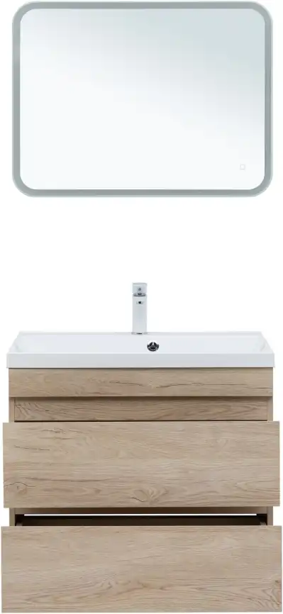 Тумба под раковину Aquanet Нота New 75 дуб светлый 334198 фото 7