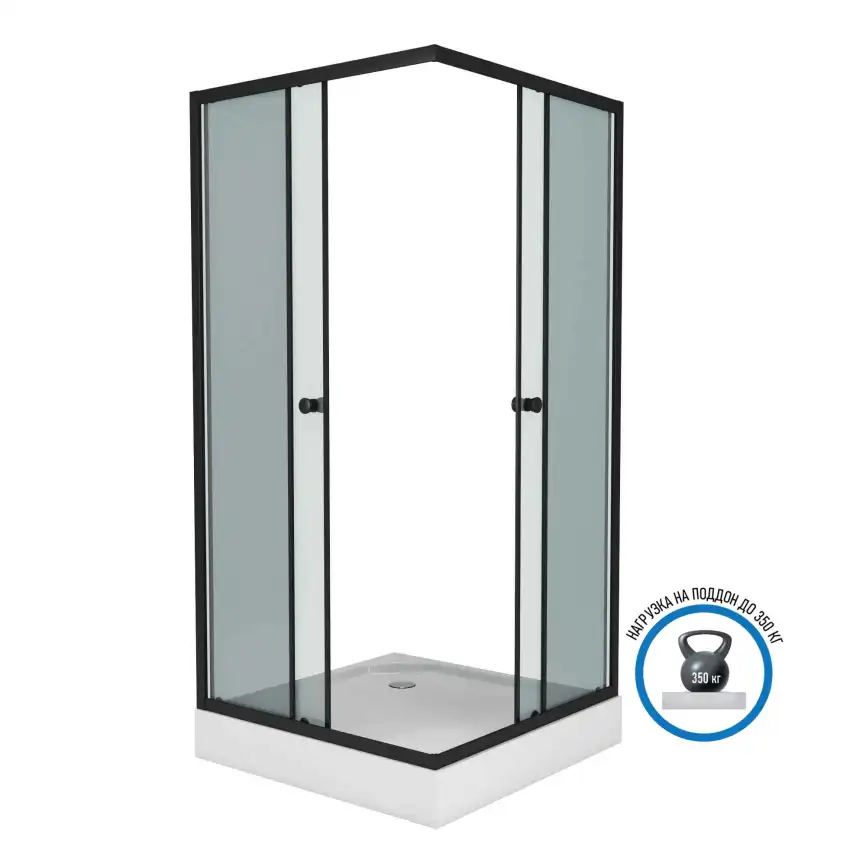 Душевой уголок Niagara Eco 80х80 NG-008-14QT низкий поддон 13 см стекло ТОНИРОВАННОЕ фото 1