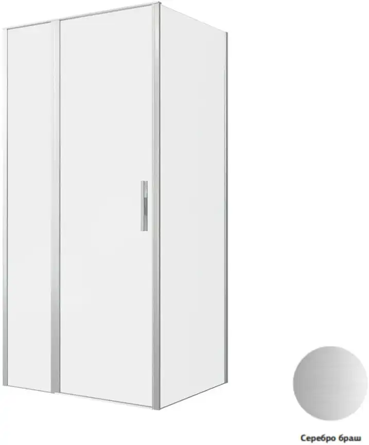 Душевой уголок Allen Brau Priority 100x80 3.31029.BA + 3.31041.BA серебро браш фото 1