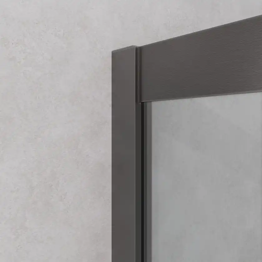 Душевой уголок CEZARES RELAX-304-A-2-90-C-GM прозрачное стекло, профиль Оружейная сталь фото 5