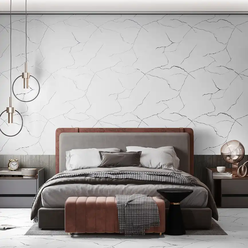 Керамогранит AVS Bettal Black 60x120 карвинг, белый фото 2