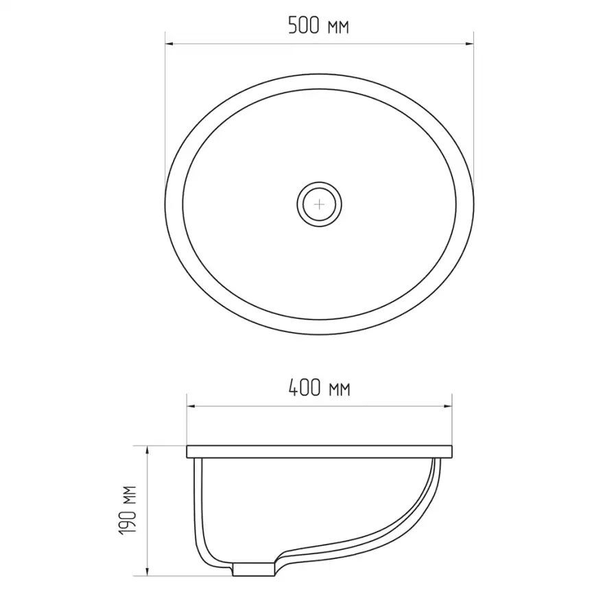 Раковина AVS Эмма 50x40 белая фото 2