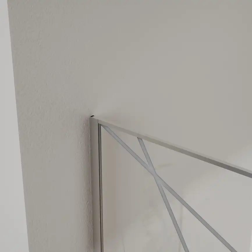 Душевая перегородка Azario 100 AZ-271-100-MB-CGP, профиль черный матовый, стекло Прозрачное, с графическим принтом фото 4