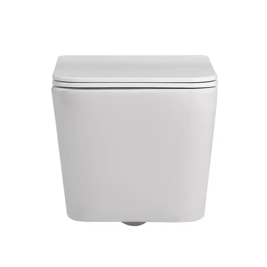 Подвесной унитаз ABBER Rechteck AC1201 белый, безободковый, с сиденьем микролифт фото 3