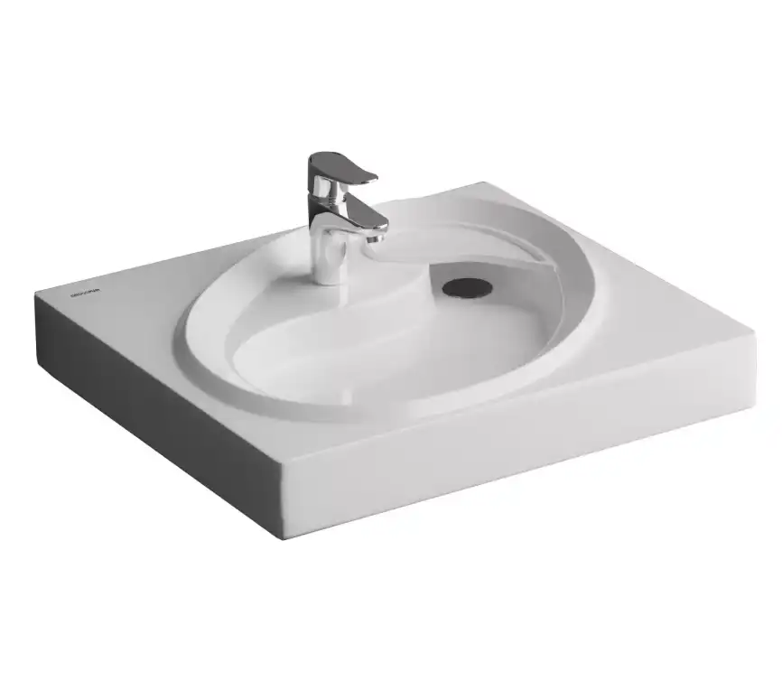 Раковина Grossman Alvaro 60 на стиральную машину, белая фото 1