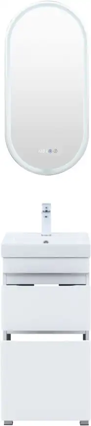 Тумба под раковину Aquanet Слим 40 напольная, белый сатин, 346040 фото 8