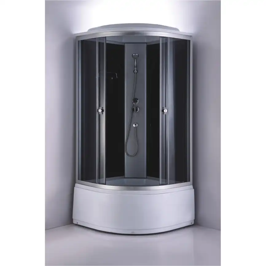 Душевая кабина Loranto 90х90, высокий поддон, Тонированное стекло, CS-888EATM/B-90 фото 2