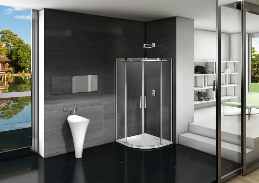 Душевой уголок Good Door GALAXY R-TD-100-C-CH профиль Хром стекло прозрачное фото 1