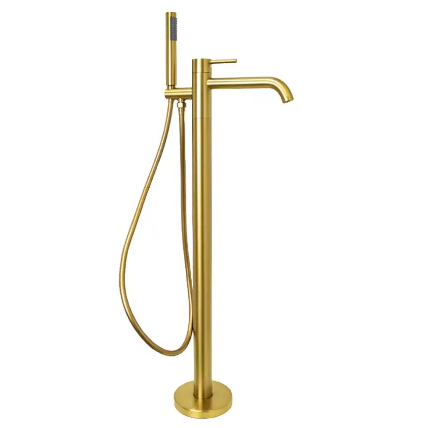 Смесители для ванны AVS Slimmer 811-112-BG напольный, брашированное золото фото 4