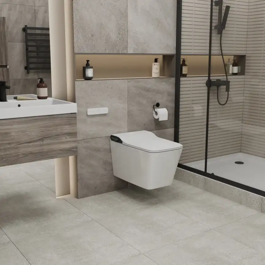 Электронный унитаз-биде Grossman Smart GR-5701  подвесной, с импульсным смывом, белый фото 7