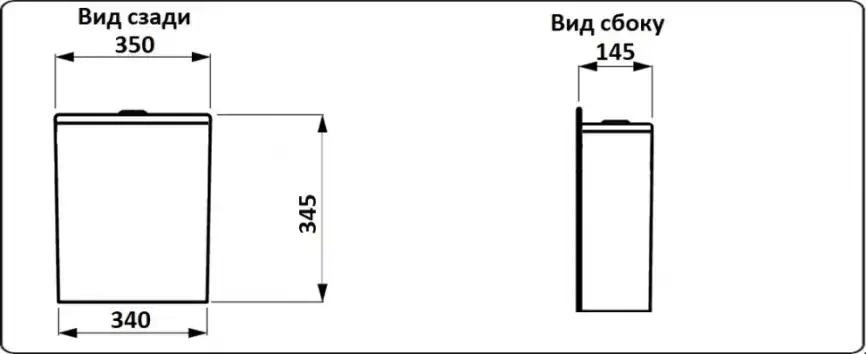 Унитаз-компакт CeramaLux 1217-1А, безободковый, с бачком и сидением микролифт Белый фото 5