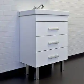 Тумба с умывальником Comforty Никосия 60Н Белый, 00-00011160 фото 1