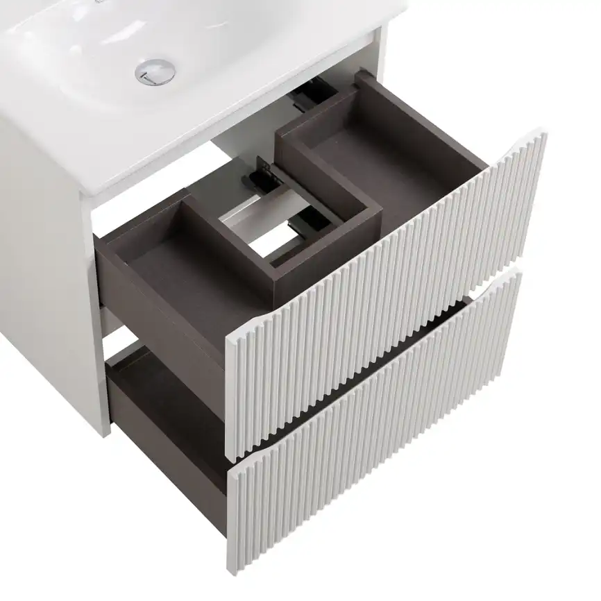 Тумба под раковину BelBagno UNO-700-2C-SO-BO подвесная, Bianco Opaco фото 7