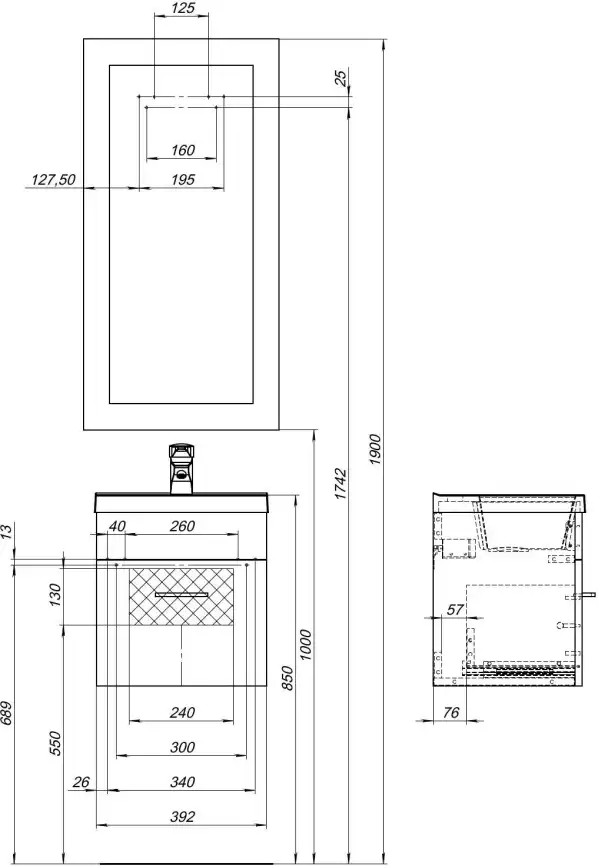 Тумба под раковину Aquanet Нота 40 белый 159137 фото 10