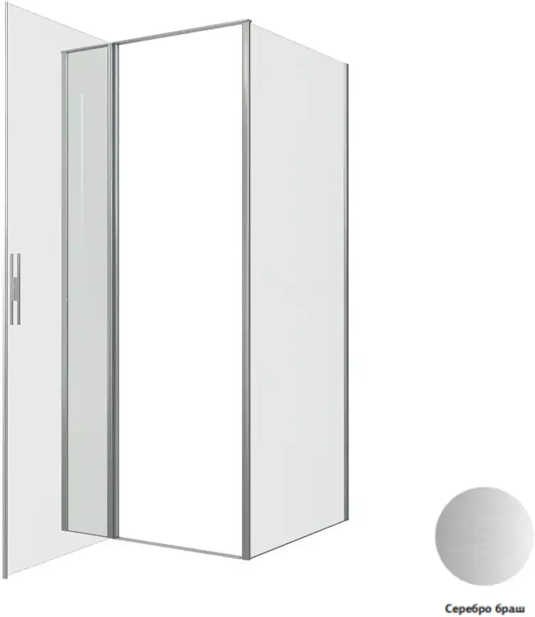 Душевой уголок Allen Brau Priority 90x90 3.31026.BA + 3.31044.BA серебро браш фото 4