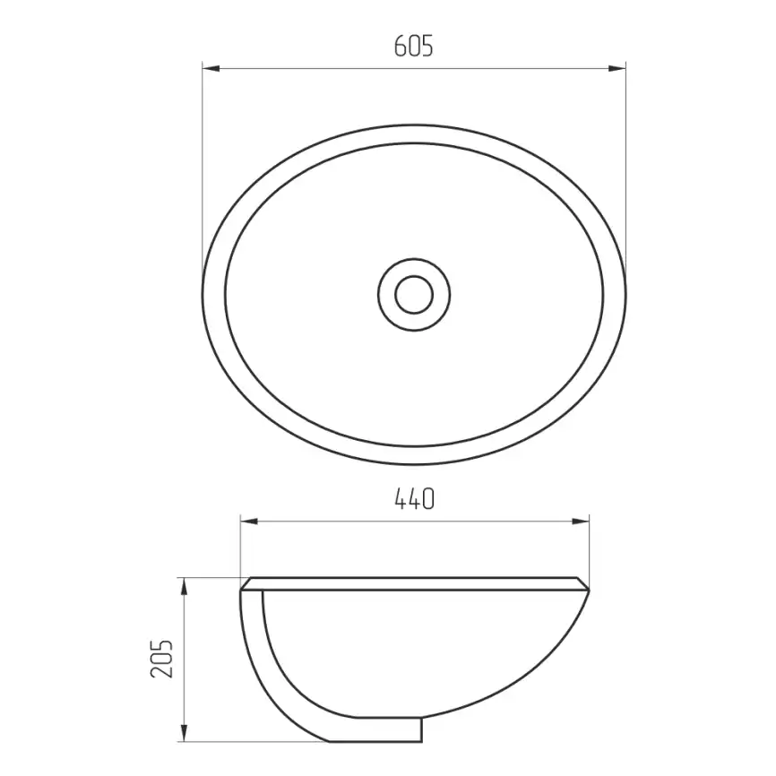 Раковина AVS Тина 61х44 белая фото 5