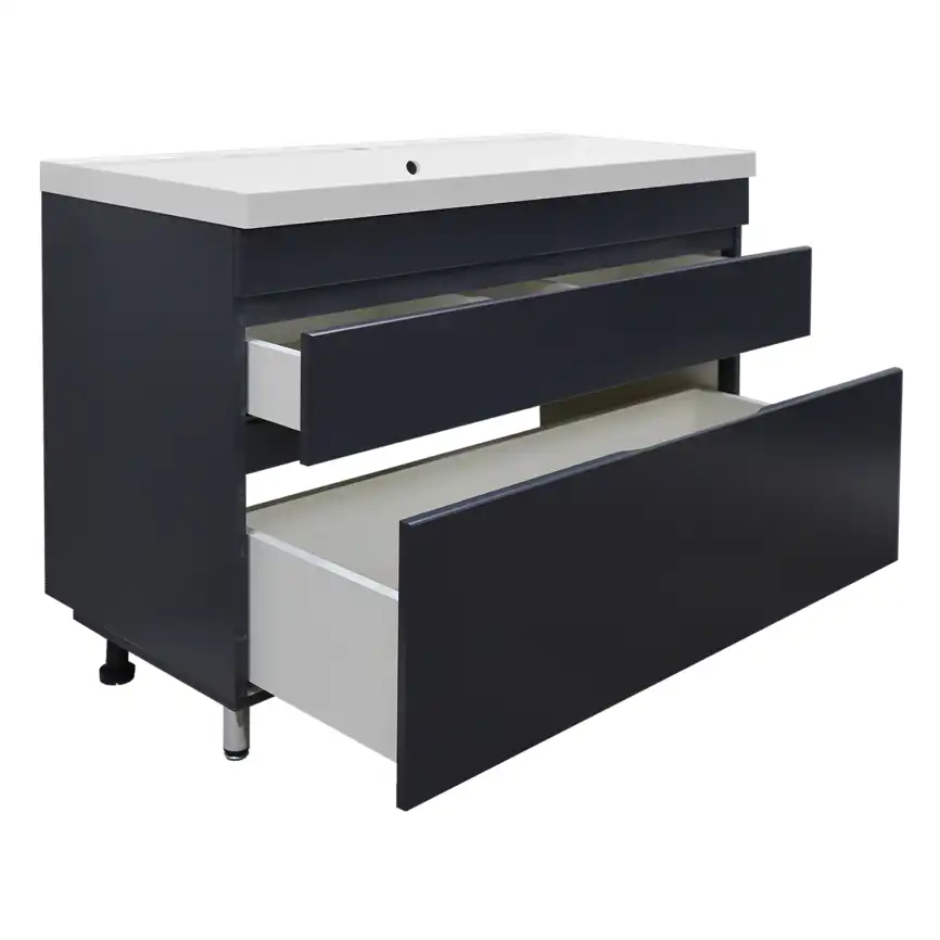 Тумба с раковиной Azario Эстима 100 CS00094591, напольная, Графит фото 2
