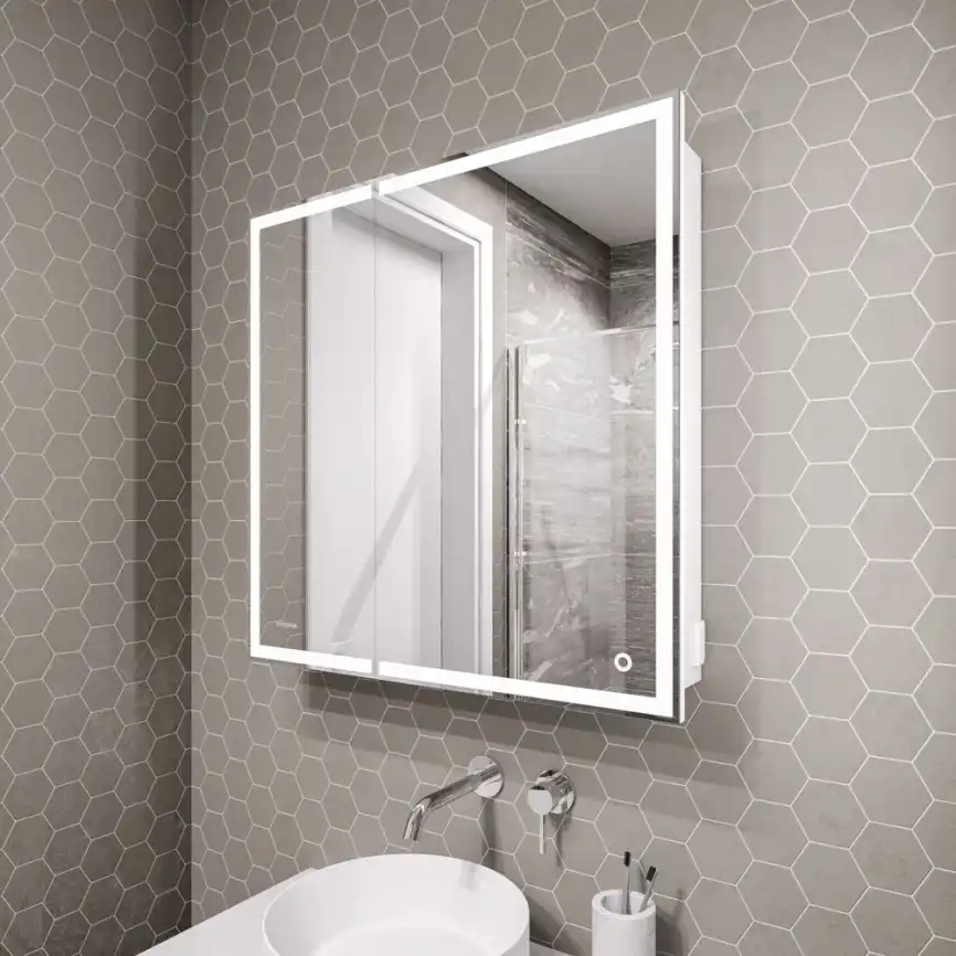 Зеркальный шкаф Grossman МЕРКАДО-80 см правое с LED подсветкой 208010 фото 2