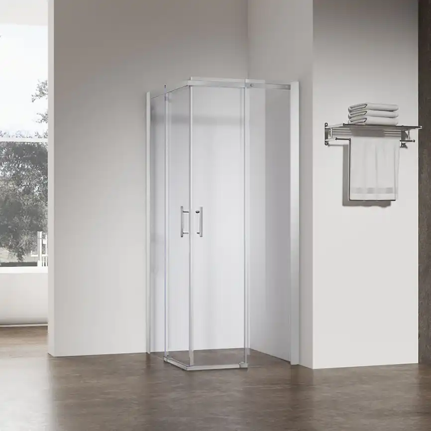 Душевой уголок Veconi Rovigo RV-50CH 80х80х195, профиль Хром, стекло прозрачное (RV50CH-8080-01-C8) фото 1