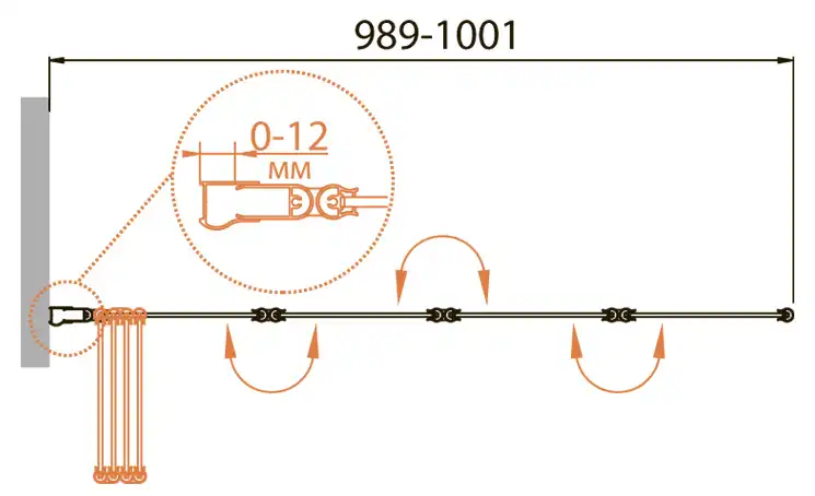 Шторка на ванну CEZARES RELAX-V-4-100/140-C-Bi стекло Прозрачное, профиль Белый фото 2