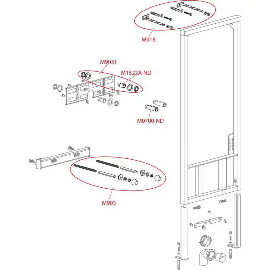 Инсталляция для биде Alcaplast A105/850 фото 3