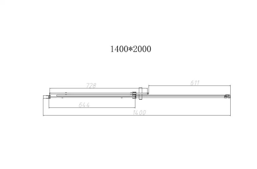 Душевая дверь Vincea Dice 140 VDS-4D140CLGM, раздвижная, профиль вороненая сталь, стекло прозрачное фото 4