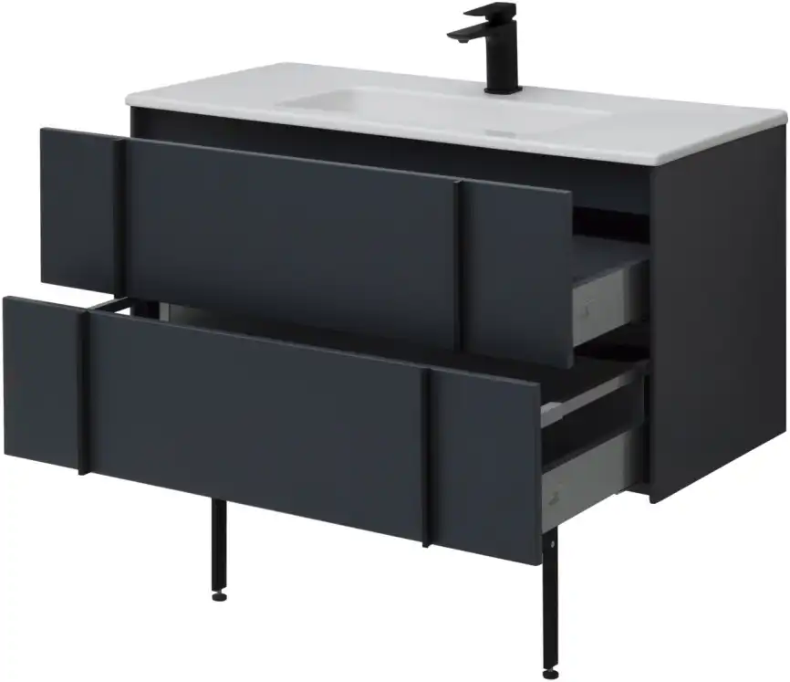 Тумба под раковину Allen Brau Reality 100 1.32007.AM антрацит матовый фото 12