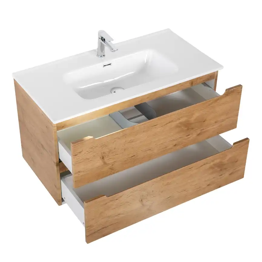 Тумба под раковину BelBagno ETNA-800-2C-SO-RN-P подвесная Rovere Nature фото 6